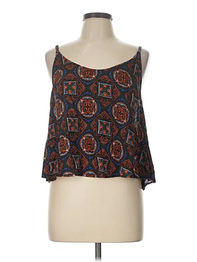 Pre-owned Obey Sleeveless Top Brown Strapless Neckline Tops