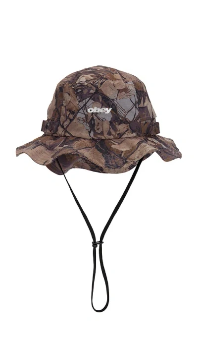 Obey Sobo Trail Bucket Hat In Brown
