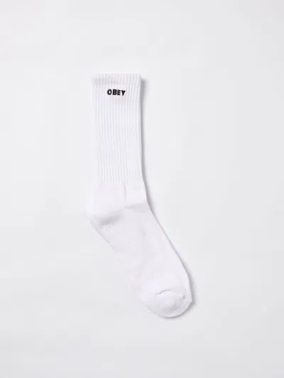 Obey Socks  Men Color White
