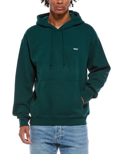 Obey Solid Hoodie In Green