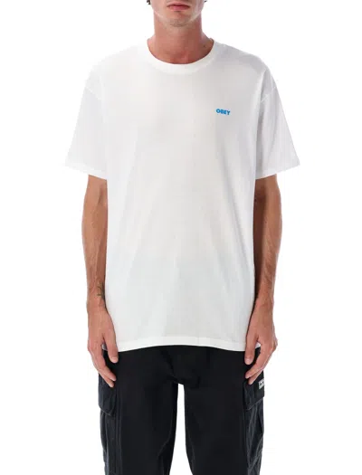 Obey Sound & Resistance Bird Graphic T-shirt - Size L In White