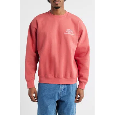 Obey Sound And Resistance Embroidered Sweatshirt In Pink