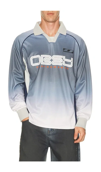 Obey Spectrum 89 Long Sleeve Jersey In Gray