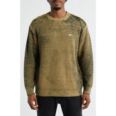 Obey Spray Effect Sweater In Burgundy