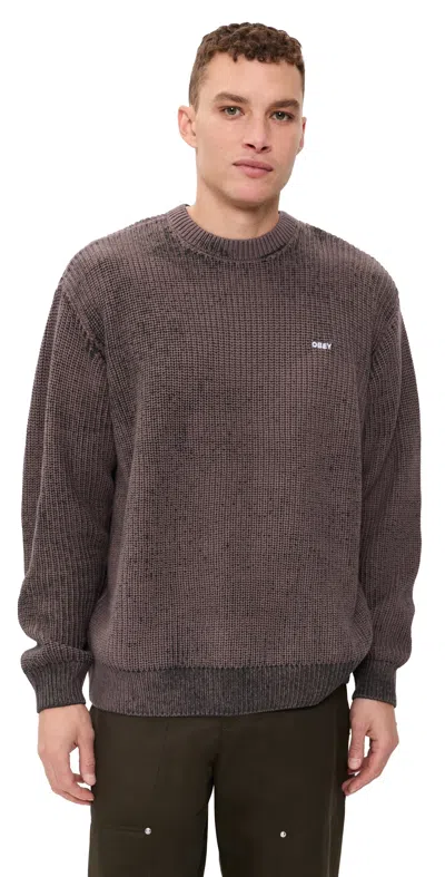 Obey Spray Effect Sweater Morel Multi