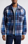 Obey Stanton Shirt Jacket In Academy Navy Multi