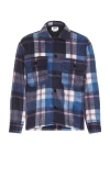 Obey Stanton Shirt Jacket In Academy Navy Multi