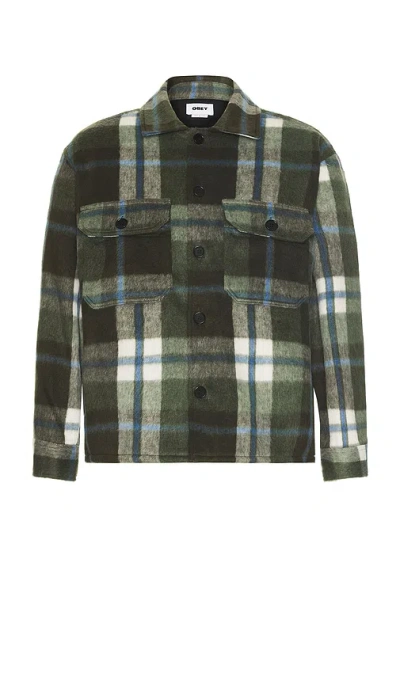 Obey Stanton Shirt Jacket In Rosin Multi