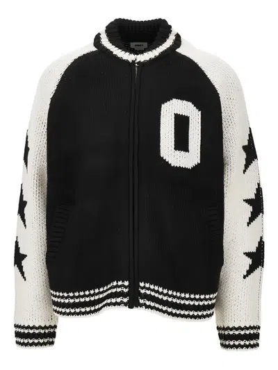 OBEY STAR-DETAIL ZIP-UP CARDIGAN