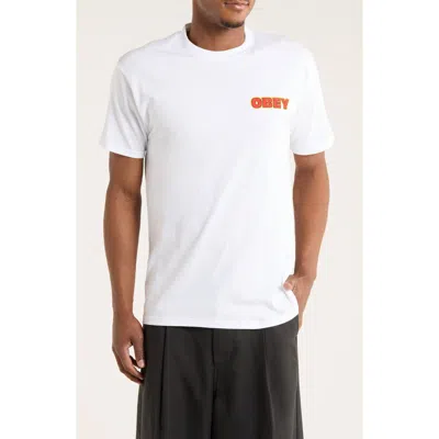 Obey Star Graphic T-shirt In White