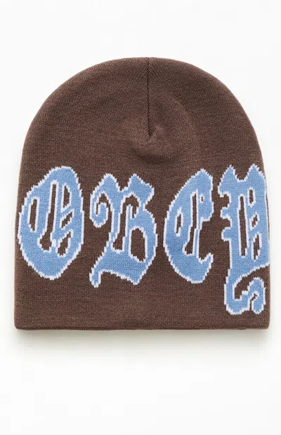 Obey Stina Beanie In Dark Brown