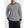 Obey Stripe Long Sleeve Cotton T-shirt In Multi