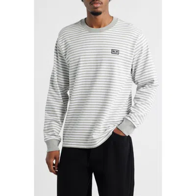 Obey Stripe Long Sleeve Cotton T-shirt In Multi