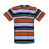 Obey Stroming Stripe Tee Dark Cedar Multi Men's T-shirt In Blue