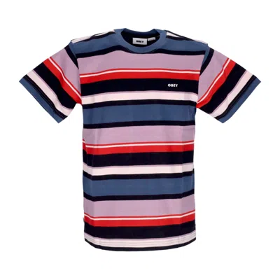 Obey Stroming Stripe Tee Men's T-shirt Dark Denim Multi