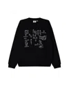 Obey Studios Stamp Extra Heavy Crew Fleece In Black