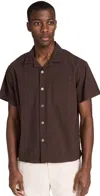 OBEY SUNRISE WOVEN SHIRT JAVA BROWN