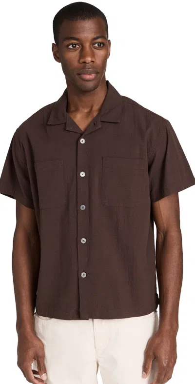 Obey Sunrise Woven Shirt Java Brown