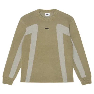 Obey Sweater  Brann Sweater - Green Multi In Beige