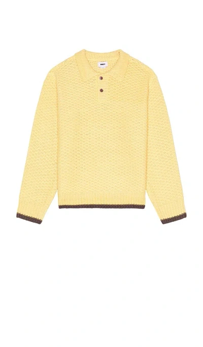 Obey Sweater Polo In Nude
