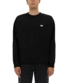 Obey Logo-patch Sweatshirt In Black