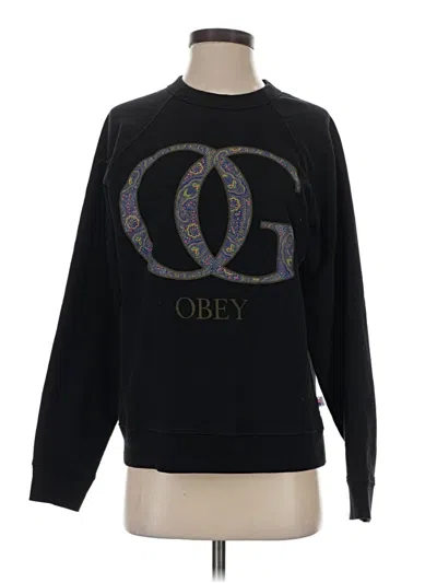 Pre-owned Obey Sweatshirt In Black