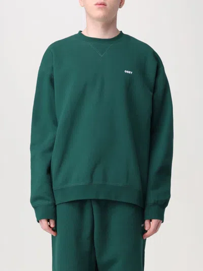 Obey Sweatshirt  Men Color Forest Green In Waldgrün