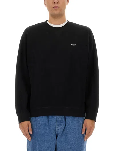 Obey Sweatshirt With Logo In Schwarz