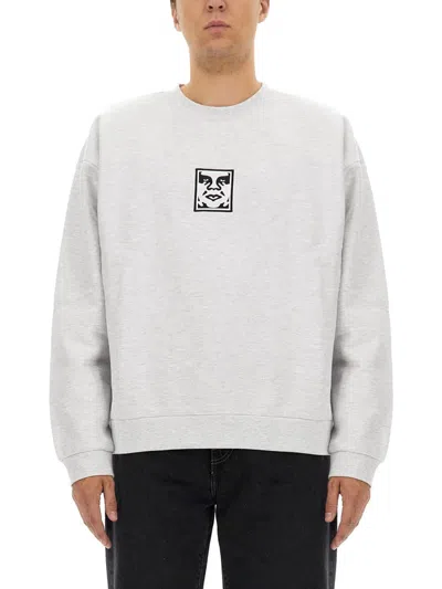 Obey Sweatshirt With Logo In Gray