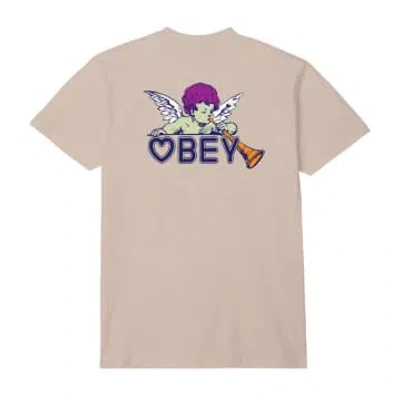 Obey T-shirt Baby Angel Uomo Sand In Neutrals
