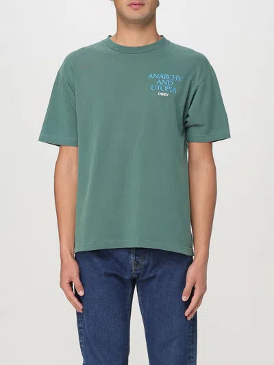 Obey T-shirt  Men Color Green