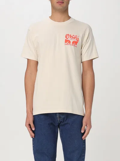 Obey T-shirt  Men Color Yellow Cream