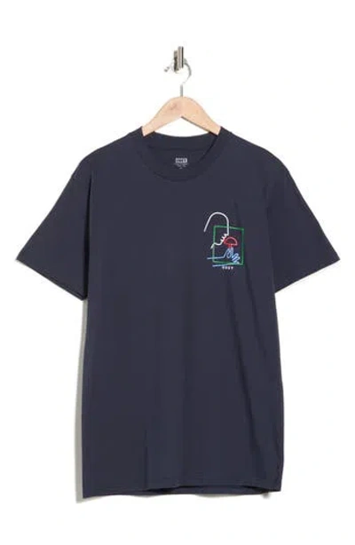 Obey Taste Test Graphic T-shirt In Blue