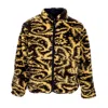 Obey Teddy Bear Women's Aiden Sherpa Jacket Reversible Golden Harvest Multi In Golden Harvest Multi