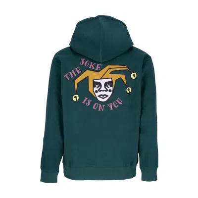 Obey The Joke Is On You Men's Hoodie Premium Hooded Fleece Dark Cedar