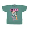 Obey The World Is Yours Heavyweight Tee Palm Leaf Men's T-shirt In Blue