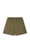 Obey Logo-patch Elasticated Shorts In Green
