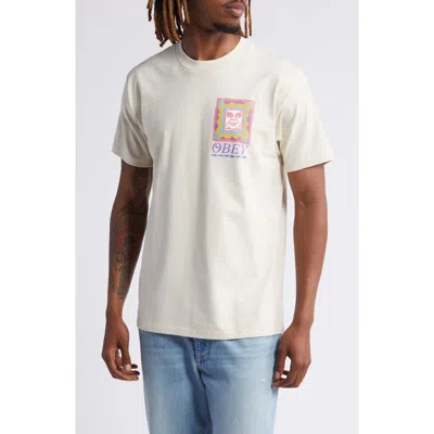 Obey Throwback Graphic T-shirt In White