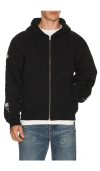 Obey Tribal Rose Zip Up Hoodie In Black