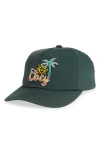 Obey Tropical Adjustable Baseball Cap In Green