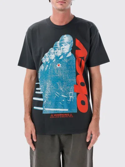 Obey T-shirt Men Color Black