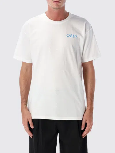 Obey T-shirt Men Color White In Multi