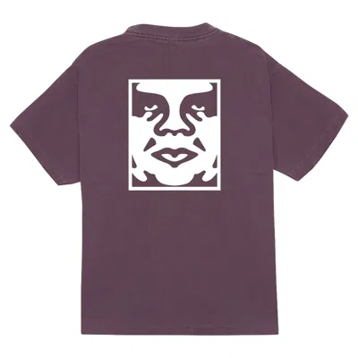 Obey T-shirt  Bold Icon Face Tee - Pigment Purple Velvet