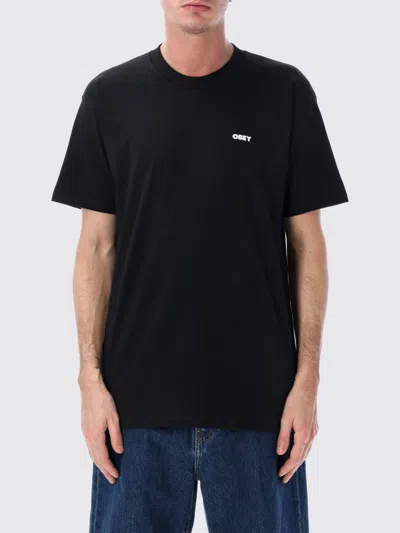 Obey T-shirt  Men Color Black