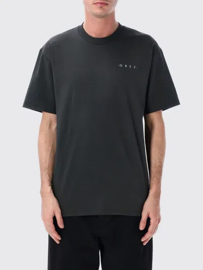 Obey T-shirt  Men Color Black