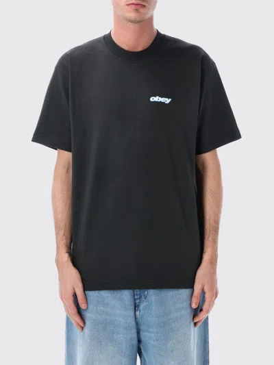 Obey T-shirt  Men Color Black