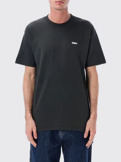 Obey T-shirt  Men Color Black In Blue
