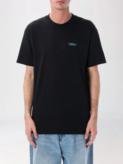 Obey T-shirt  Men Color Black In Blue