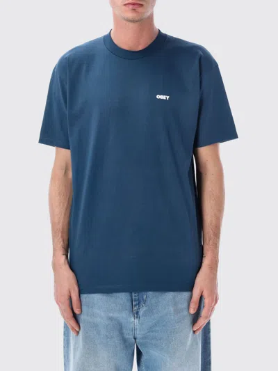 Obey T-shirt  Men Color Blue