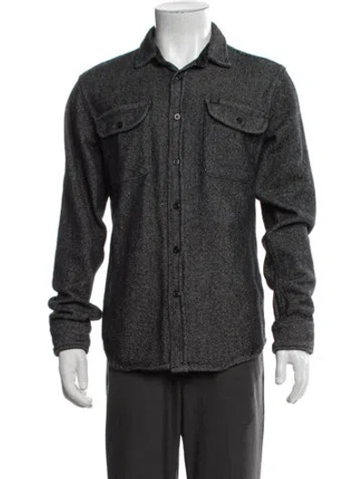 Pre-owned Obey Tweed Pattern Jacket In Grey